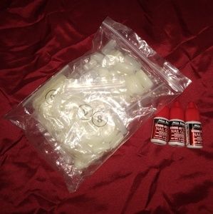 500 pcs. Natural full and 3 NEW mia secret glue.